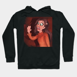 Spooked Girl Character Hoodie